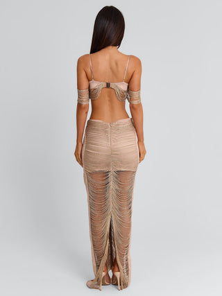 ROWAN MAXI SKIRT GOLD Maxi Skirt 