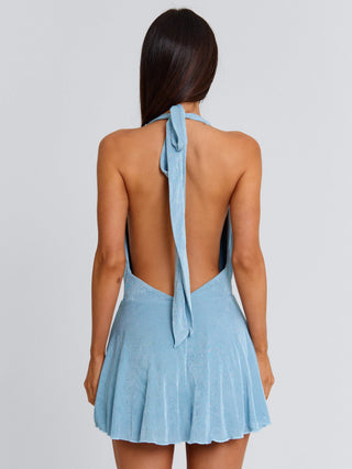 SAIDEE MINI DRESS BLUE Mini Dress 