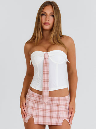 SCHOOLGIRL CORSET TOP WHITE Corset 