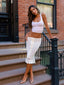 SELIS MIDI SKIRT CREAM Midi Skirt 