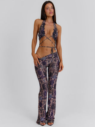 SHANEL PANTS DEEP PURPLE Pants 