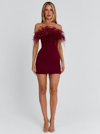 SHONA MINI DRESS BURGUNDY Mini Dress 