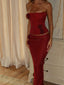 SOLA FLOWER MAXI SKIRT RED SHIMMER Maxi Skirt 