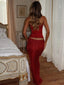 SOLA FLOWER MAXI SKIRT RED SHIMMER Maxi Skirt 