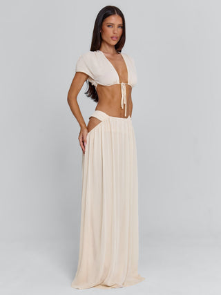 SOLEIA MAXI SKIRT CREAM Maxi Skirt 
