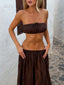 SOREN TOP CHOCOLATE Crop Top 