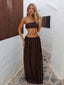 SOREN TOP CHOCOLATE Crop Top 