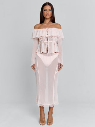TARAYA MIDI SKIRT PINK Midi Skirt 