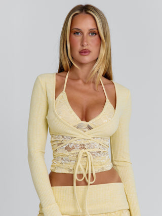 TRIXI TOP YELLOW Cardigan 
