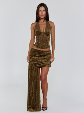 TRYIAL MINI SKIRT OLIVE Mini Skirt 