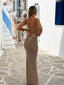 UMBRA MAXI DRESS TAN & WHITE Maxi Dress 