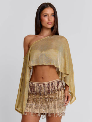 VALINA TOP GOLD Crop Top 