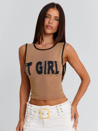 WILLOWA TOP TAN Crop Top 