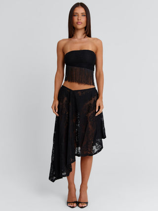 XIMENA MIDI SKIRT BLACK Midi Skirt 