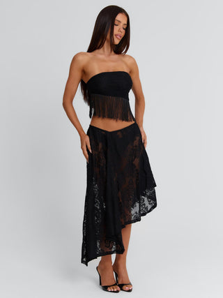 XIMENA MIDI SKIRT BLACK Midi Skirt 