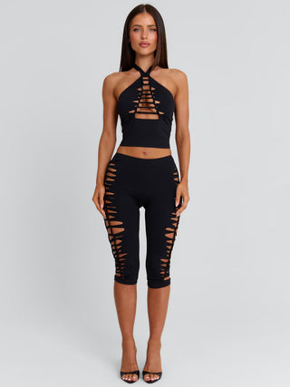 ZHERA TOP BLACK Crop Top 