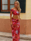 ZIANA MAXI SKIRT CRIMSON LILY Maxi Skirt 