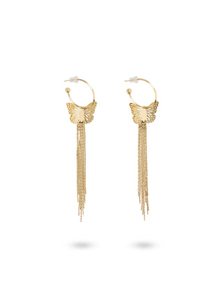 GOLD ANGEL BUTTERFLY EARRINGS GOLD Accessories 